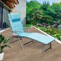 EEPHO Outdoor Lightweight Folding Chaise Lounge Chair For Patio Lawn Beach Pool Side Sunbathing