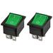 2X KCD4 DPST ON-OFF 4 Pin Terminals Rocker Boat Switch 15A/20A AC 250V/125V