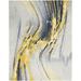 Nourison Prismatic Modern Abstract Gold Watercolor Area Rug 3 9 x 5 9 - Grey/Gold