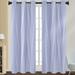 Ritualay Thermal Insulated Room Darkening Curtain Blackout Curtain Flotal Printed Window Treatments Eyelet Ring Top Window Drapes for Bedroom Living Room Light Purple 108*215CM