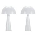 16 Modern Iron Mushroom White Table Lamp Set of 2 - Nourison