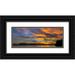 Jaynes Gallery 18x9 Black Ornate Wood Framed with Double Matting Museum Art Print Titled - USA-Washington State-Seabeck Panoramic sunrise over Hood Canal