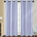 Ritualay Thermal Insulated Room Darkening Curtain Blackout Curtain Flotal Printed Window Treatments Eyelet Ring Top Window Drapes for Bedroom Living Room Light Purple 108*160CM