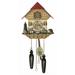 Quartz Cuckoo Clock Black forest house with music TU 4245 QM