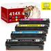 414X Toner Cartridges 4 Pack High Yield (with Chip) Compatible for HP 414X W2020X 414A Toner Cartridges Work for HP Color Laserjet Pro MFP M479fdw M454dw M479fdn M454dn (Black Cyan Magenta Yellow)