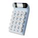 Retro Calculator Mechanical Keyboard Portable Computer 10 Digit LCD Display Financial Office Calculator-Blue