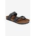 Women's Gracie Sandal by White Mountain in Black Leather (Size 6 M)