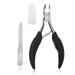 Heldig Toe Nail Clippers for Thick Ingrown Toenails Heavy Duty Podiatrist Toenail Clipper with Easy Grip Handle Stainless Steel Nails Scissors for Seniors Men Adults (Included One Nail File)B