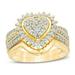 WQJNWEQ Clearance Ladies Fashion Wedding Gold Diamond Ring Two Piece Set Ring