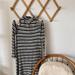 American Eagle Outfitters Dresses | American Eagle Dark Gray Striped Body-Con Sweater Cold Shoulder Long Sleeve | Color: Black/White | Size: M