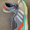 Adidas Shoes | Adidas Tennis Shoes Size 9 Good Condition | Color: Gray/Orange | Size: 9