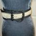 Jessica Simpson Accessories | Jessica Simpson Braided Black & White Wide Belt | Color: Black/White | Size: M