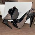 Jessica Simpson Shoes | Jessica Simpson Sierra 2 Platform Platinum Glitter Mesh With Bow Size 7m New! | Color: Black/Silver | Size: 7