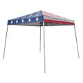 Impact Canopy 10 x 10 Pop Up Canopy Tent Instant Slant Leg Portable Shade Tent with Carrying Bag American Flag