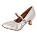 JDEFEG Work Wedges for Women Office Women s Modern Dance Shoes Indoor Dance Shoes Friendship Dance Square Dance Shoes National Standard Dance Shoes Heels with for Women White 38