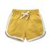 JDEFEG Girls Bike Shorts Size 7 Baby Girls Boys Shorts Cotton Active Running Sleeping for Toddler Kids Big Girl s Boy s Summer Beach Sports Girls Gymnastic Shorts Yellow 120