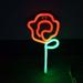 JeashCHAT Rose Neon Sign Valentine s Day Decorations LED Neon Light for Party Home Decoration Lamp Table & Wall Decoration Light for Girl s Room Dorm Wedding Anniversary Decor