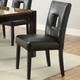 Faux Leather Upholstered Dining Side Chair Black - 24x38