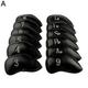 12 Pcs Club Protector PU Leather Headcover Golf Iron Covers High Head NEW J9F7
