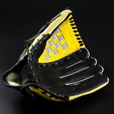 Biplut Baseball Gloves Left Hand Thickened Infield Pitcher Baseball Gloves Softball Gloves Children Teenagers Adults Training Practice Softball Baseball Gloves (Black Yellow L)