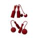 2 Pair Adults Men Women Weighted Ball Jump Rope Gym Exercise Skipping Rope Workout Cordless Jumping Rope Red
