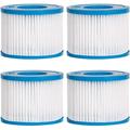 Type VI Hot Tub Spa Replacement Filters Cartridge for Coleman Saluspa Lay-Z-Spa Bestway Inflatable Hot Tub (4 Pack)