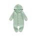 Peyakidsaa Newborn Baby Boy Girl Romper Hooded Outfit Clothes Waffle Cotton Button Jumpsuits