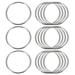 Metal O Rings 15 Pack 50mm(1.97 ) ID 3mm Thick Welded O-Ringe Silver Tone