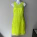 J. Crew Dresses | J. Crew Collection Neon Yellow Lace Sleeveless Shift Dress | Color: Yellow | Size: 00