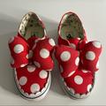 Disney Shoes | Disney X Vans Limited Edition Gore Skate Shoe Minnie's Mouse Bow | Color: Red/White | Size: 11g