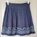 J. Crew Skirts | J. Crew Boho Embroidered Tassel Gauze Skirt Size: Xxs | Color: Blue/Gray | Size: Xxs