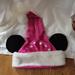 Disney Accessories | Minnie Mouse Santa Hat | Color: Pink | Size: Osg