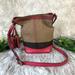 Burberry Bags | Burberry Ashby House Check Canvas Mini Crossbody Bag | Color: Red/Tan | Size: Approximately 5”W X 6”L X 9”H