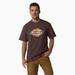 Dickies Men's Short Sleeve Tri-Color Logo Graphic T-Shirt - Chocolate Brown Size S (WS22A)