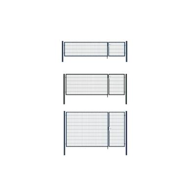 Gartentor Zauntor Einfahrtstor Stabmattenzaun Doppelflügel Anthrazit Grau 1800 x 3500 mm