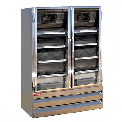 Howard-McCray GR42BM-S 52 1/4" 2 Section Glass Door Merchandiser - 2 Left/Right Hinge Doors, Silver, 115v
