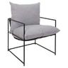 Fauteuil Design 'jonas' 62cm Gris & Noir