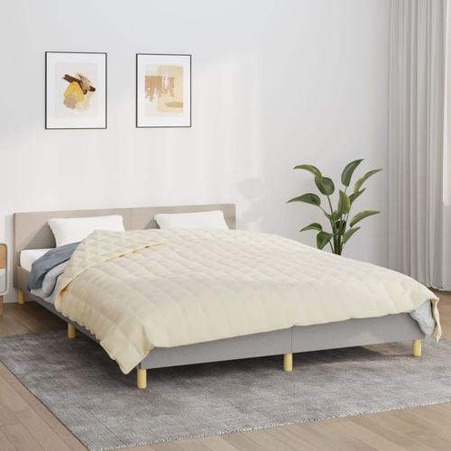 vidaXL Gewichtsdecke Hellcreme 200×230 cm 13 kg Stoff