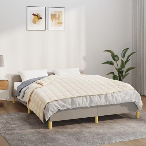 vidaXL Gewichtsdecke Hellcreme 122×183 cm 9 kg Stoff