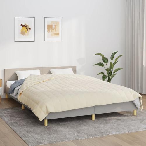 vidaXL Gewichtsdecke Hellcreme 220×240 cm 11 kg Stoff