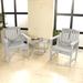 Garden Chairs and Folding Side Table (3-piece Set)