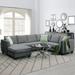 112*87" Sectional Sofa Couches Living Room Sets 7 Seats Modular Sectional Sofa with Ottoman L Shape Fabric Sofa
