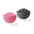 2Pcs Wall Planter Self Watering Pot Hanger Containers Flower Vase Holders Flower Basket for Indoor Outdoor Balcony Porch Office Kitchen Pink Argent Gray