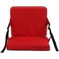 Thinsont Foldable Cushion with Back Support Indoor Outdoor Camping Tools Multi-Colors Polyester Canoe Seat Boating Hiking Lawns Stadium Red