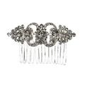 Jewelry Hair Accessories Wedding Headpieces Hair Ornaments Gold Leaf Comb Rhinestone Hair Comb Bridesmaid Hairpins SILVER 1