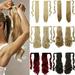 Flmtop Women s Girl s Long Straight Wavy Ponytail Wigs Clip in Pony Tail Hair Extensions