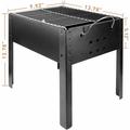 14â€� Portable Grill Charcoa Barbecue Grill Small D Portable Grill Detachable Grill Mini Tabletop Camping Grill BBQ Black