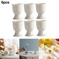 ALSLIAO 6pcs Egg Cups Holders Ceramic Egg Cups Breakfast Boiled Egg Cups