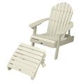 highwood Mandalay Adirondack Chair and Folding Ottoman Whitewash