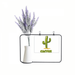 Cactus Succulents Green Potted Artificial Lavender Flower Vase Bottle Card